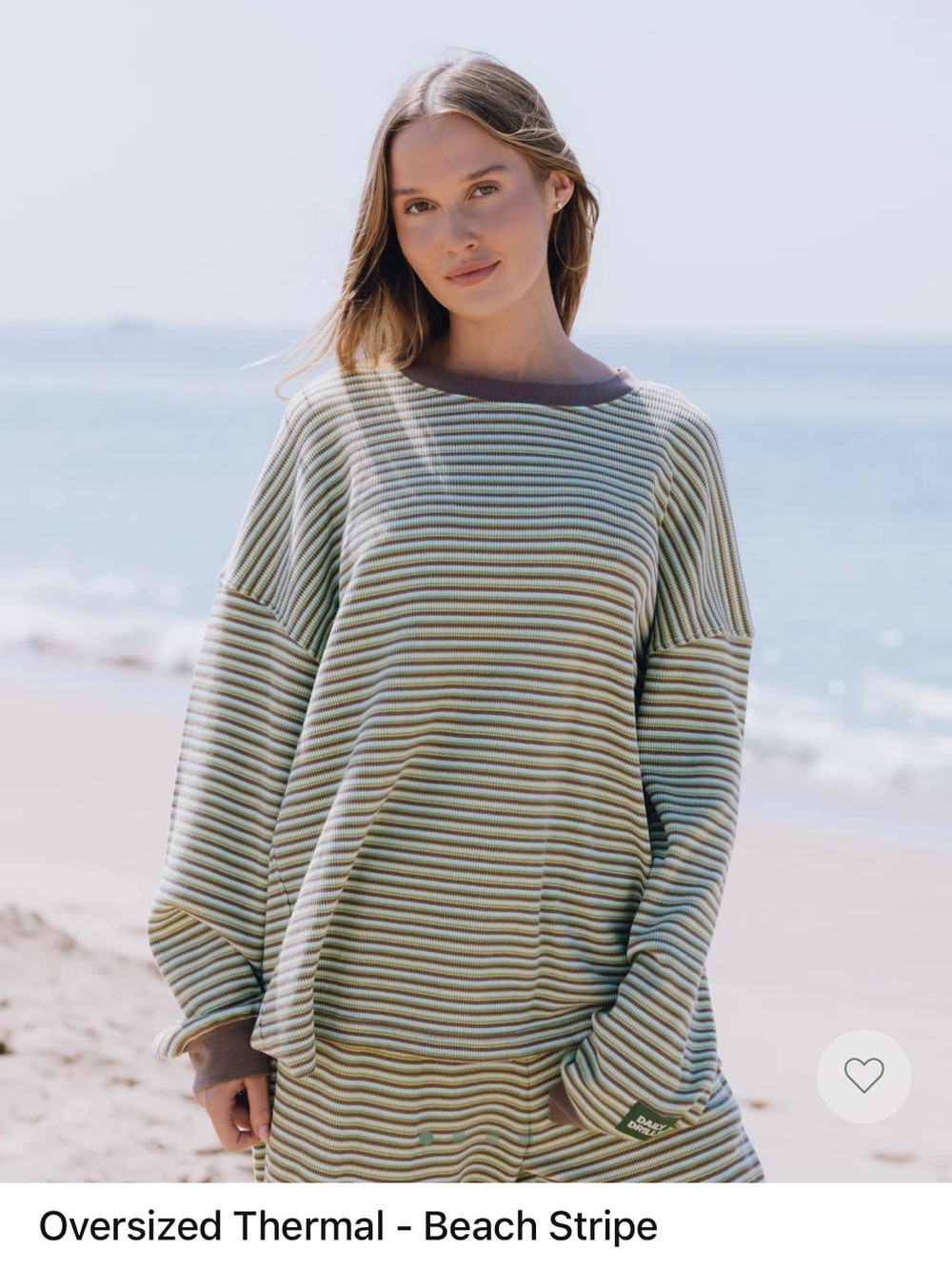 Daily Drills Beach Stripe Oversized Thermal
